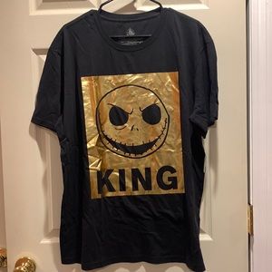NWT Men's XL Disney The Night before Christmas Jack Skelington King Shirt